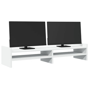 vidaXL Monitorständer Weiß 100x27x20 cm Holzwerkstoff