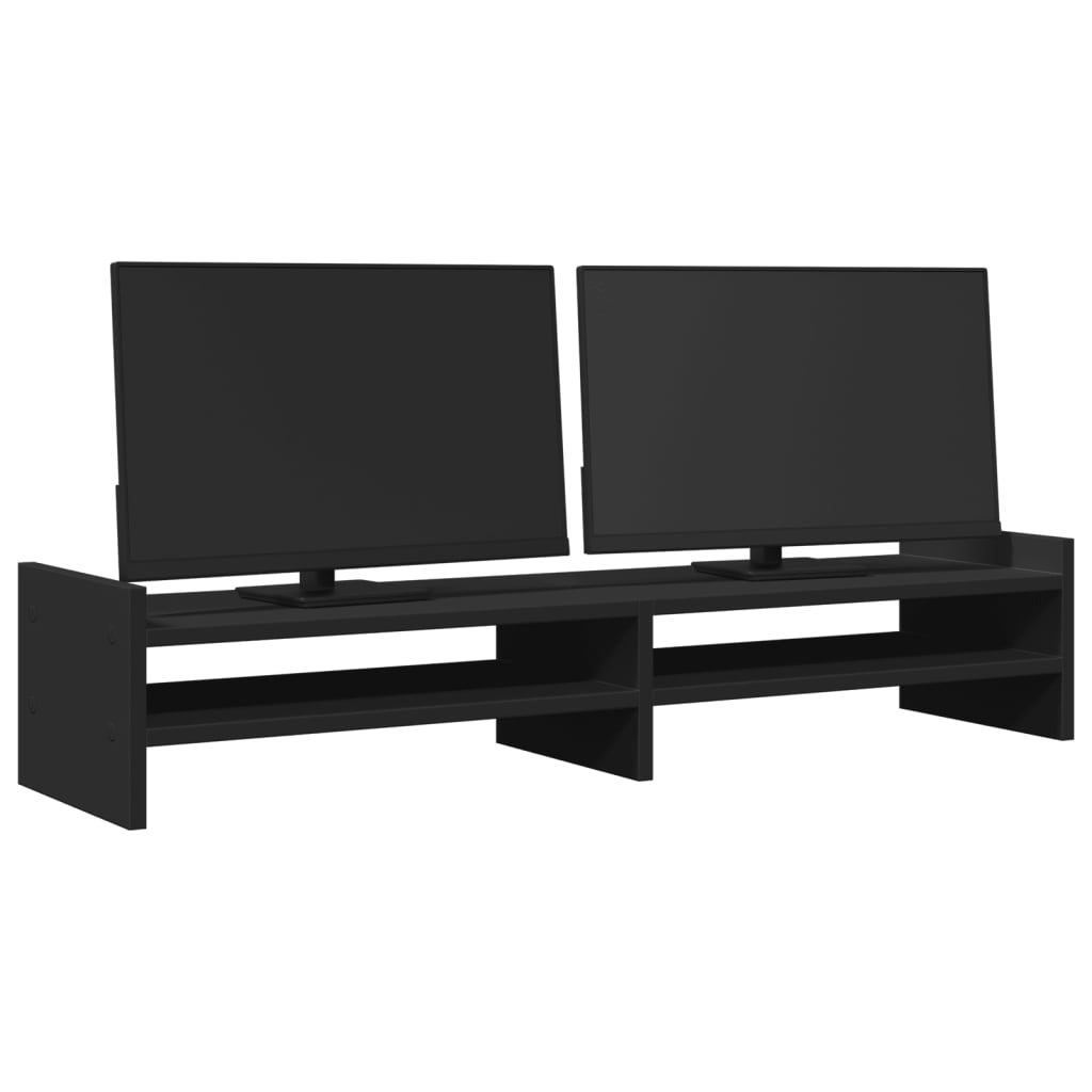 vidaXL Monitorständer Schwarz 100x27x20 cm Holzwerkstoff