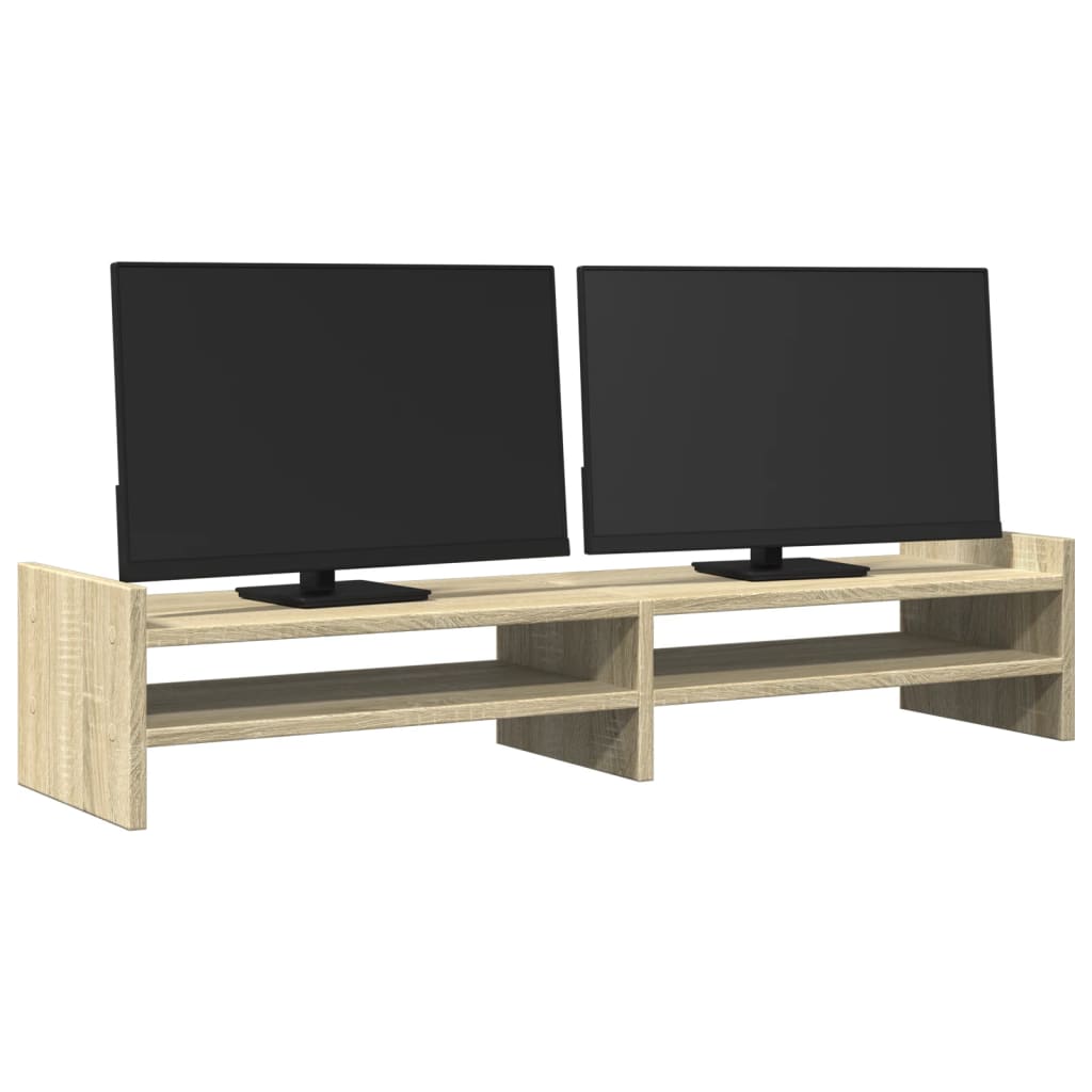 vidaXL Monitorständer Sonoma-Eiche 100x27x20 cm Holzwerkstoff