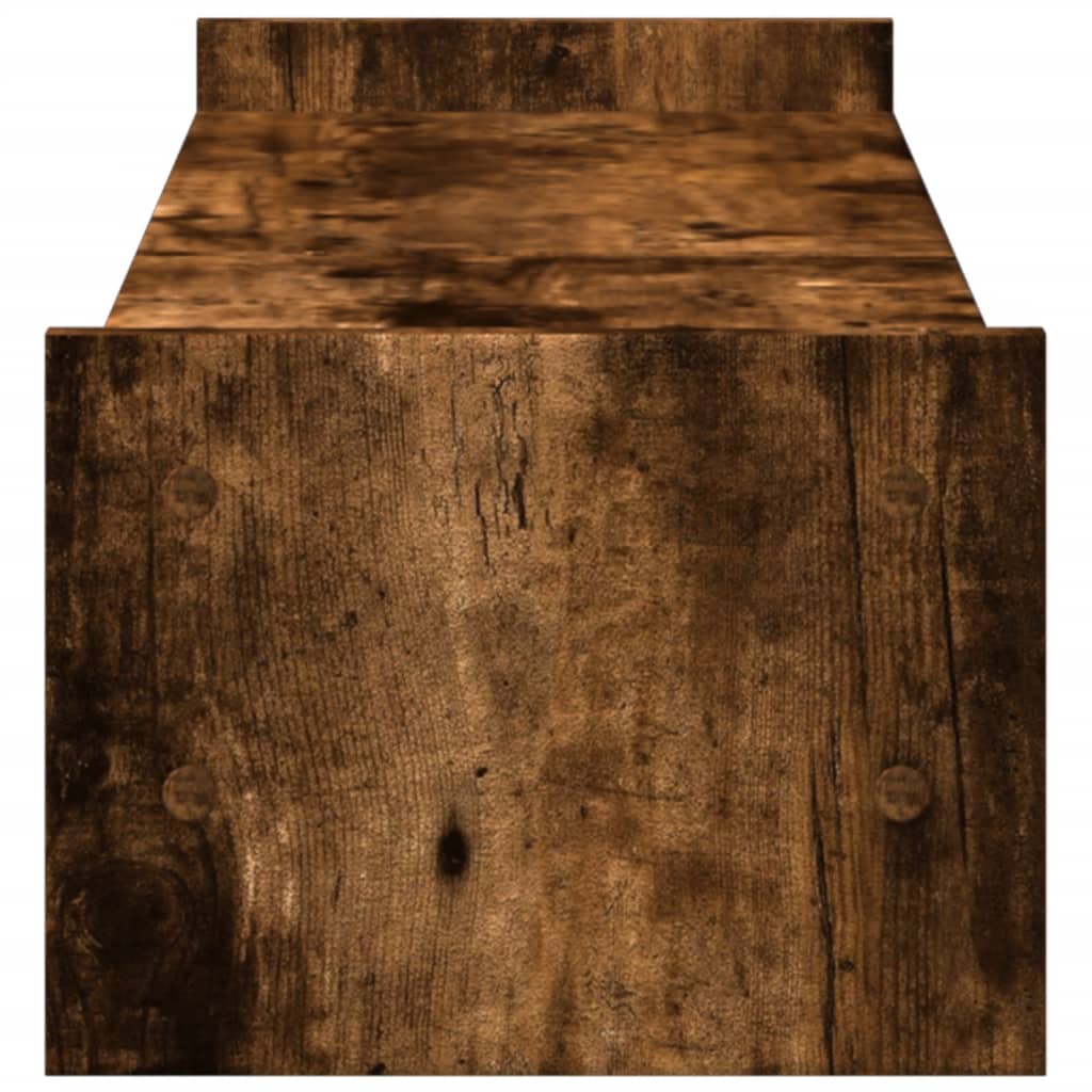 vidaXL Monitorständer Räuchereiche 100x27x20 cm Holzwerkstoff