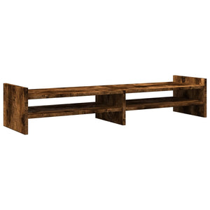 vidaXL Monitorständer Räuchereiche 100x27x20 cm Holzwerkstoff