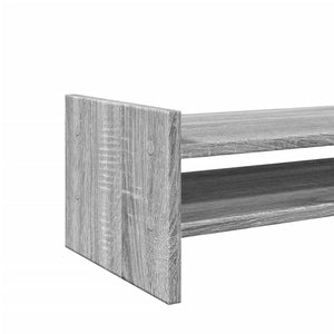 vidaXL Monitorständer Grau Sonoma 100x27x20 cm Holzwerkstoff