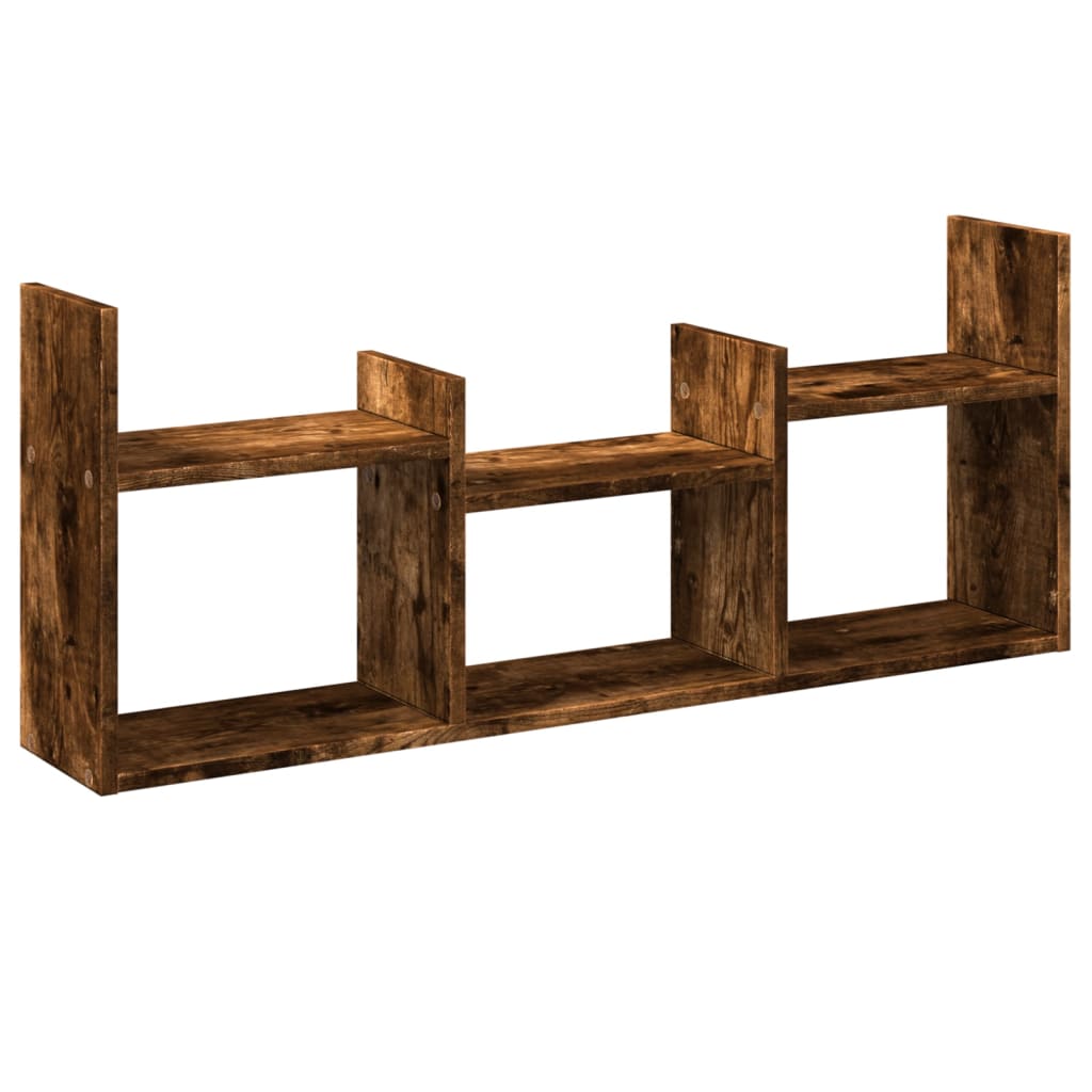 vidaXL Wandschrank 100x18x40 cm Räuchereiche Holzwerkstoff