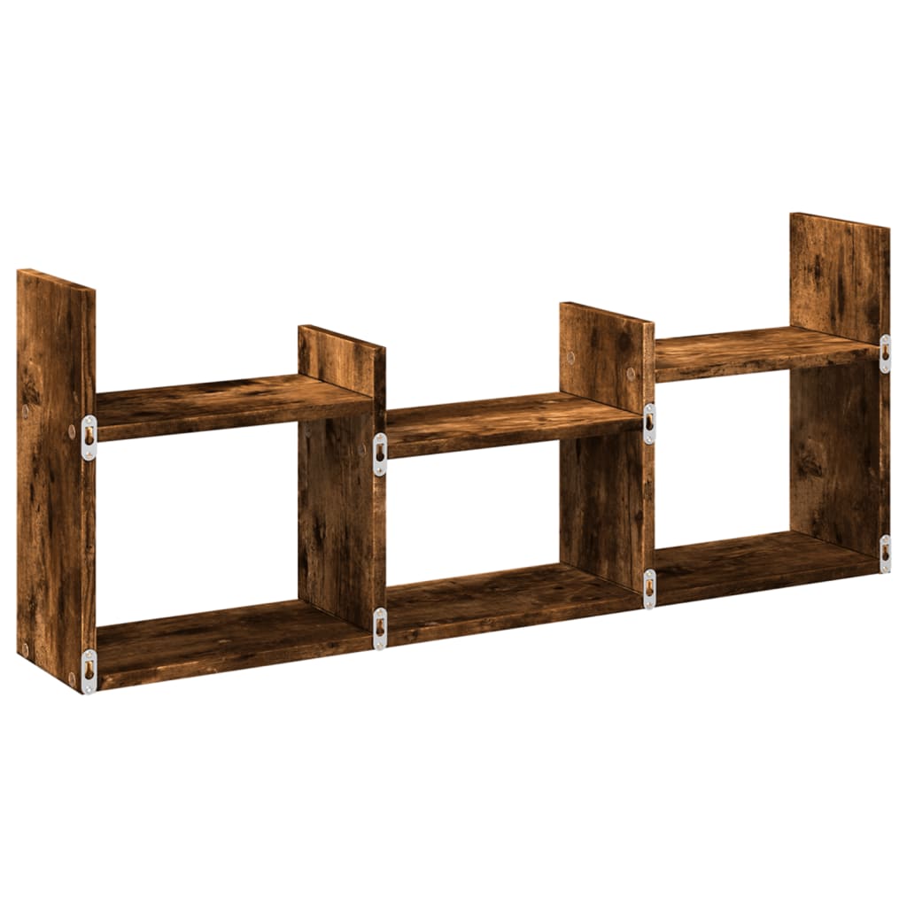 vidaXL Wandschrank 100x18x40 cm Räuchereiche Holzwerkstoff