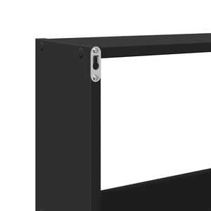 vidaXL Wandschrank 158x18x53 cm Schwarz Holzwerkstoff