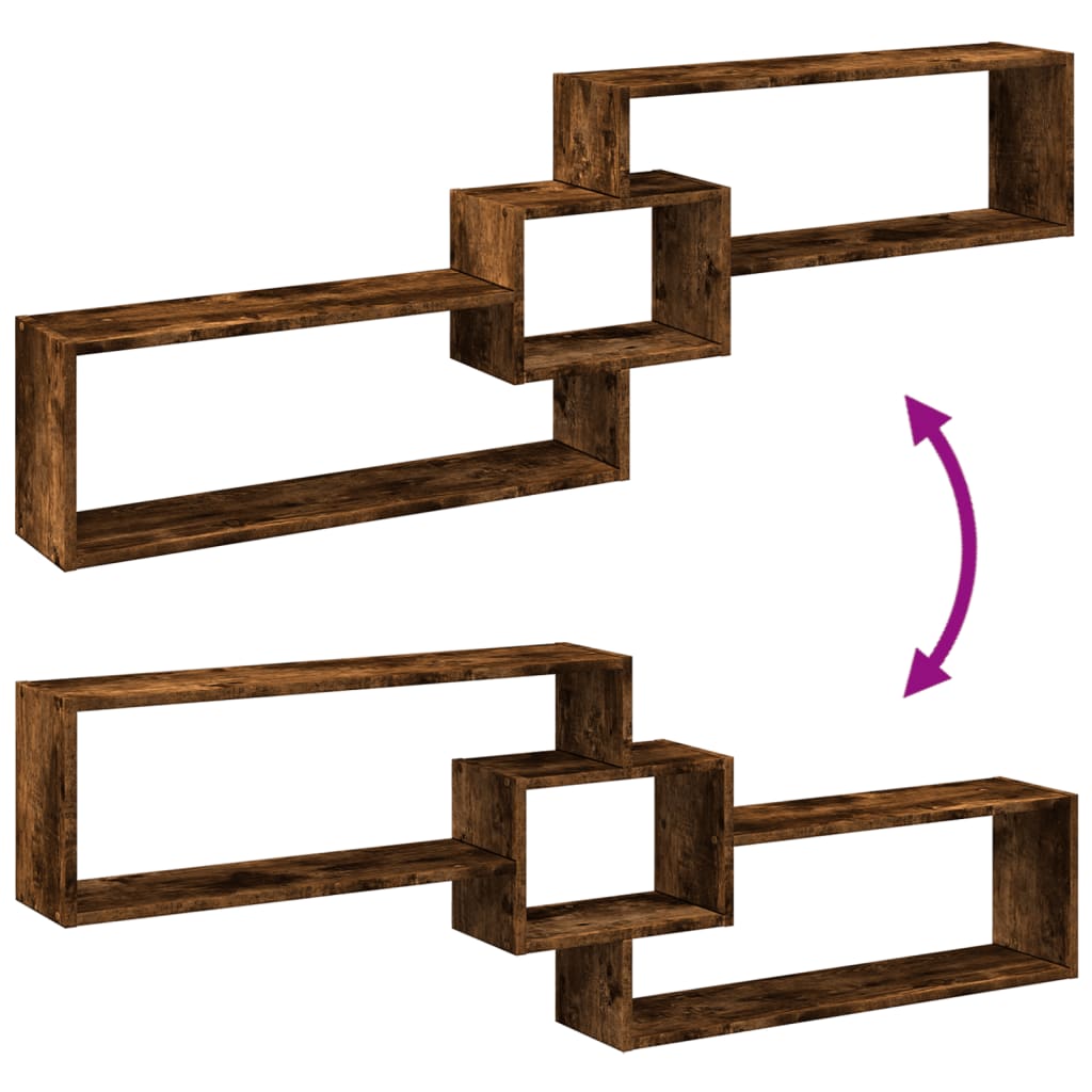 vidaXL Wandschrank 158x18x53 cm Räuchereiche Holzwerkstoff