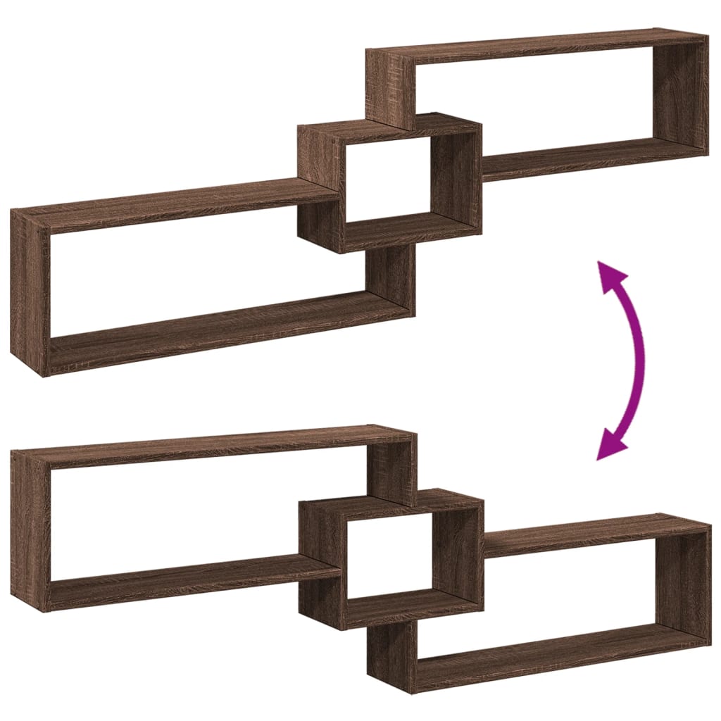 vidaXL Wandschrank 158x18x53 cm Eichen-Optik Holzwerkstoff