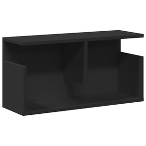 vidaXL Wandschrank 60x20x30 cm Schwarz Holzwerkstoff