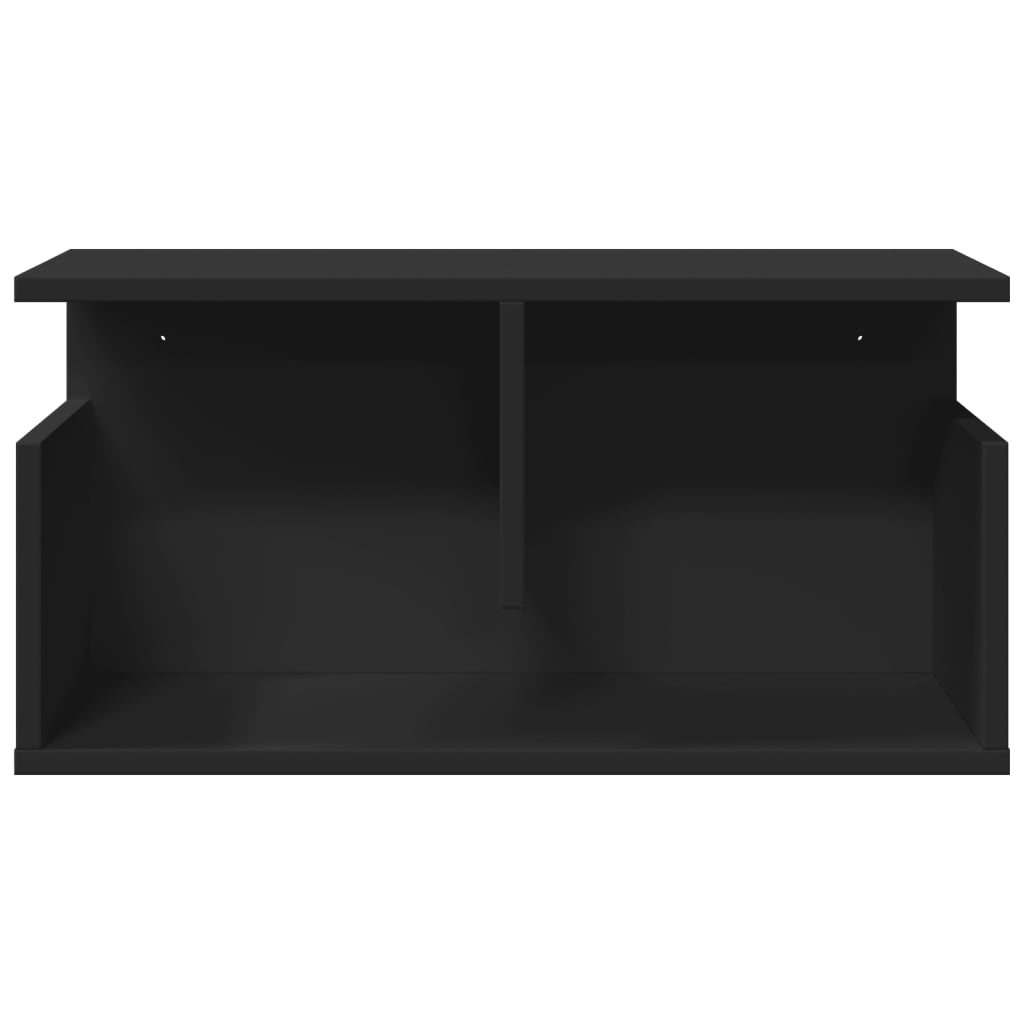 vidaXL Wandschrank 60x20x30 cm Schwarz Holzwerkstoff