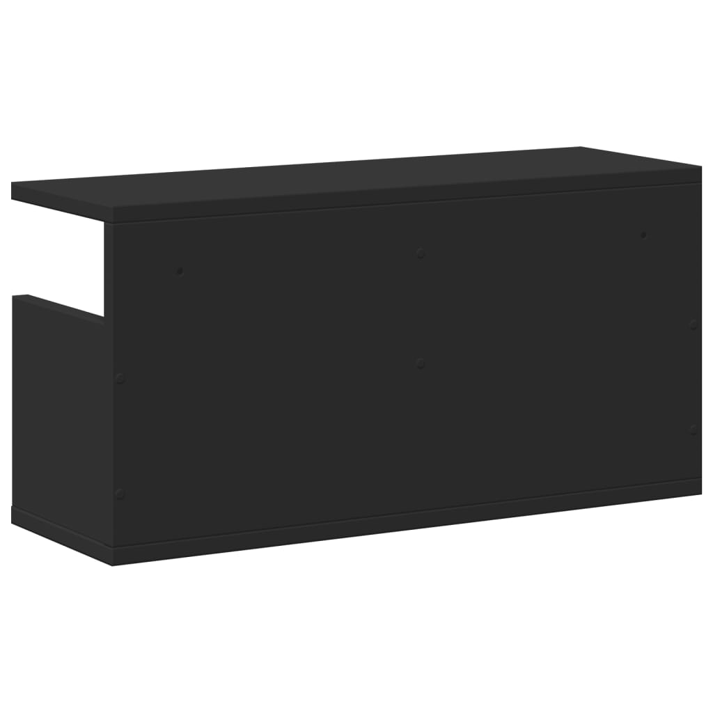 vidaXL Wandschrank 60x20x30 cm Schwarz Holzwerkstoff