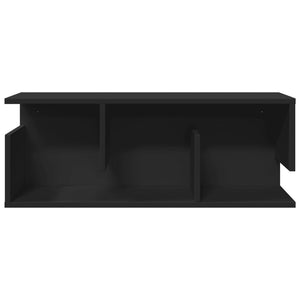 vidaXL Wandschrank 80x20x30 cm Schwarz Holzwerkstoff