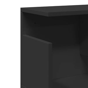 vidaXL Wandschrank 80x20x30 cm Schwarz Holzwerkstoff