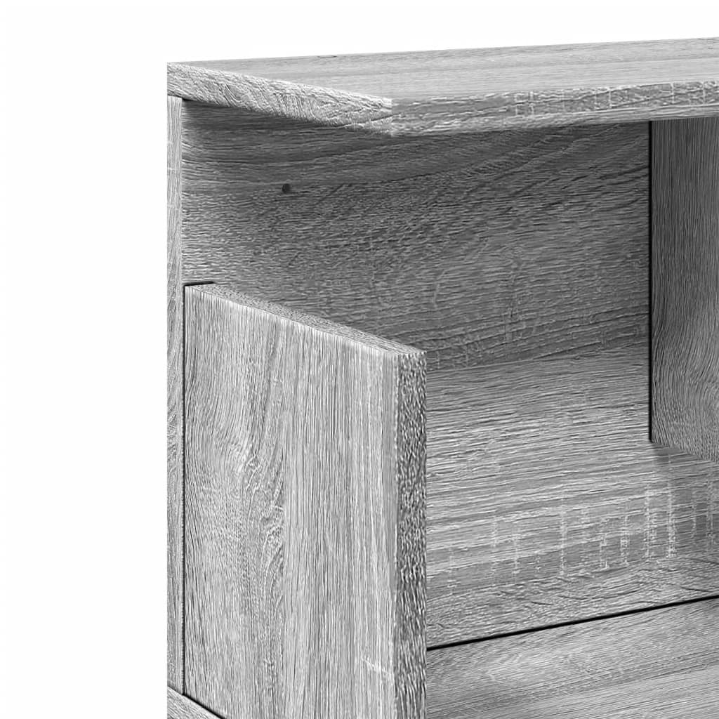 vidaXL Wandschrank 80x20x30 cm Grau Sonoma Holzwerkstoff