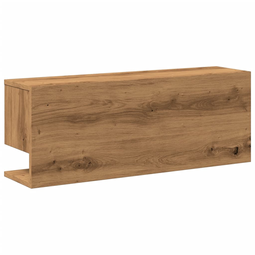 vidaXL Wandschrank 80x20x30 cm Artisan-Eiche Holzwerkstoff