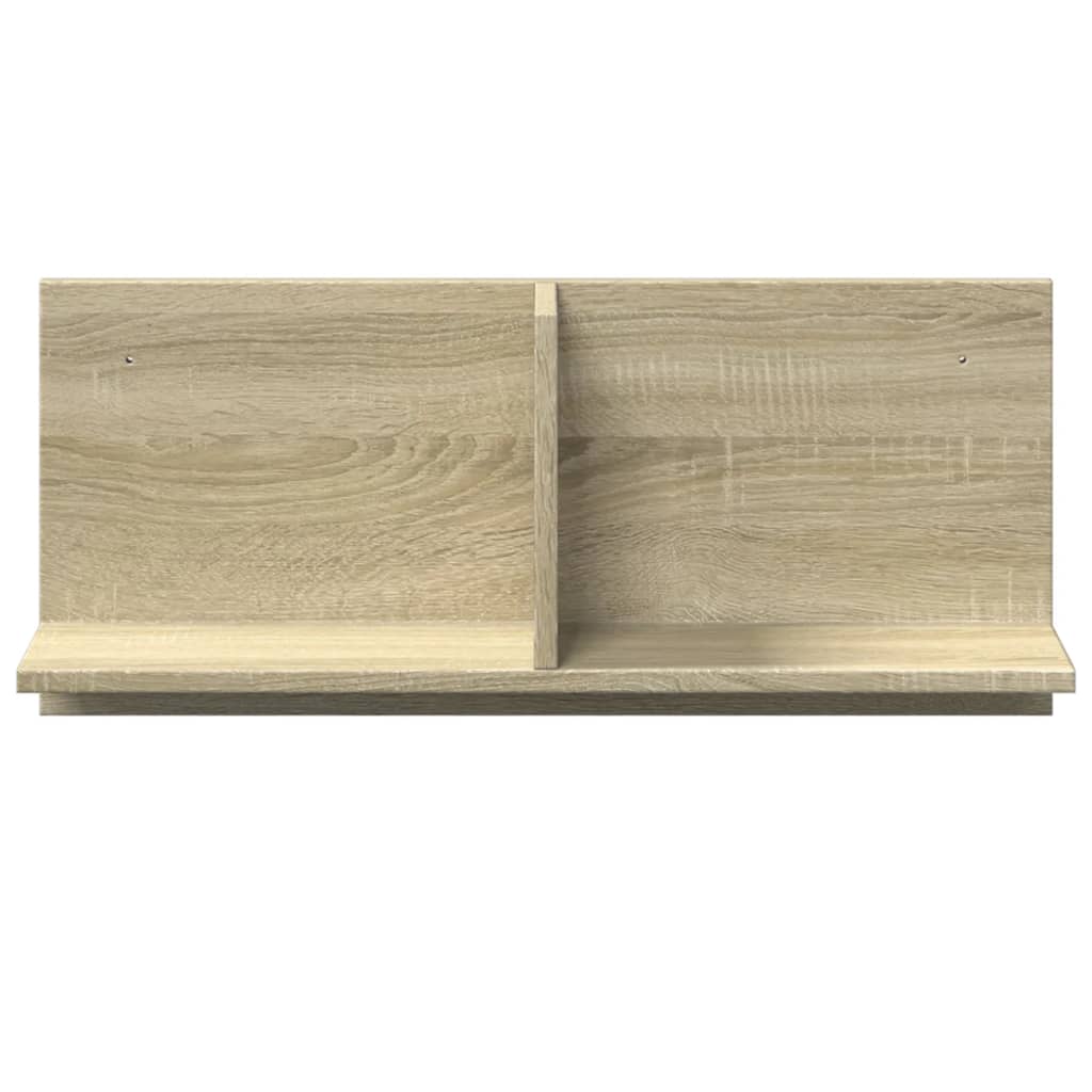 vidaXL Wandschrank 70x16,5x30 cm Sonoma Eiche Holzwerkstoff