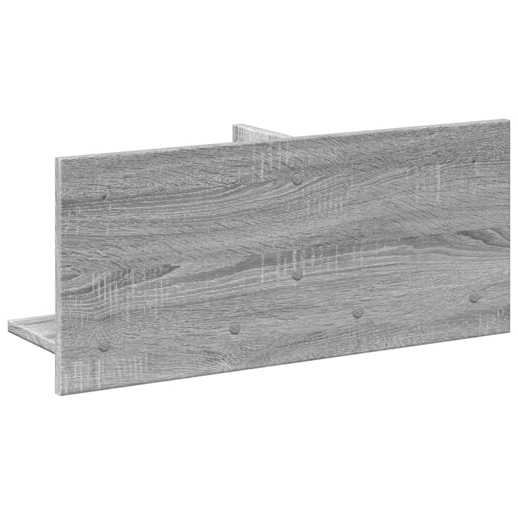 vidaXL Wandschrank 70x16,5x30 cm Grau Sonoma Holzwerkstoff