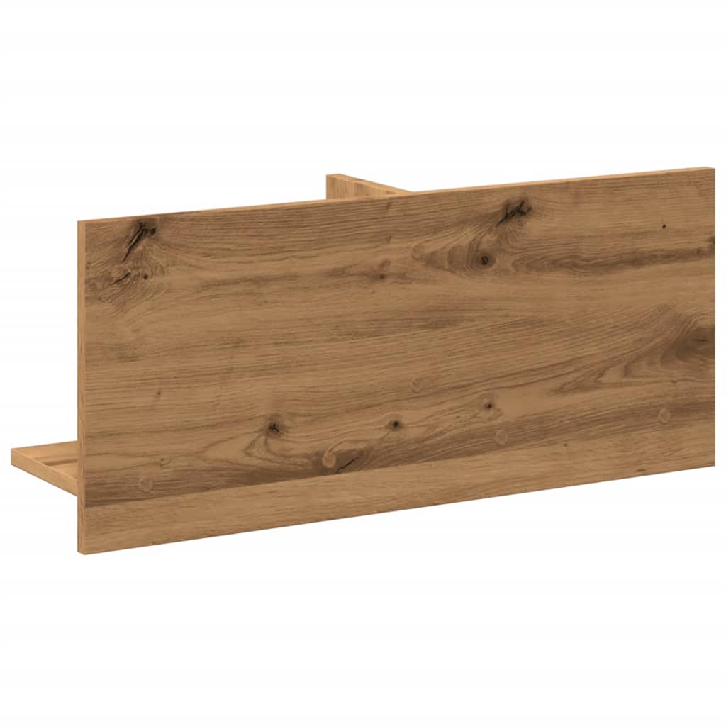 vidaXL Wandschrank 70x16,5x30 cm Artisan-Eiche Holzwerkstoff