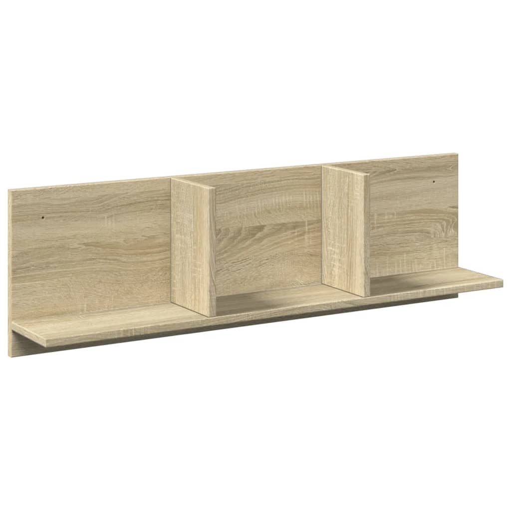 vidaXL Wandschrank 100x16,5x30 cm Sonoma Eiche Holzwerkstoff