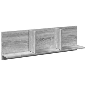 vidaXL Wandschrank 100x16,5x30 cm Grau Sonoma Holzwerkstoff