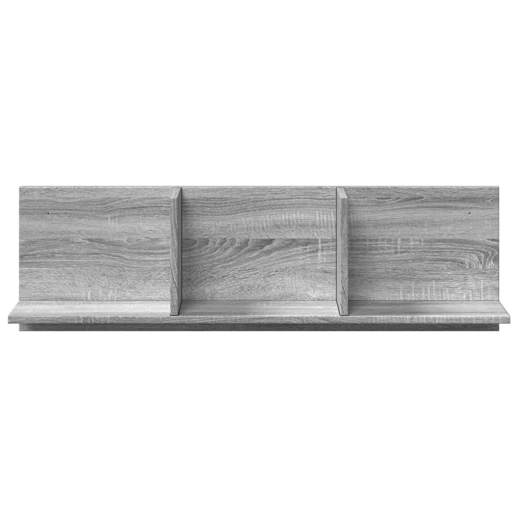 vidaXL Wandschrank 100x16,5x30 cm Grau Sonoma Holzwerkstoff