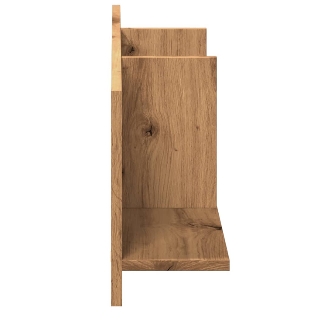 vidaXL Wandschrank 100x16,5x30 cm Artisan-Eiche Holzwerkstoff