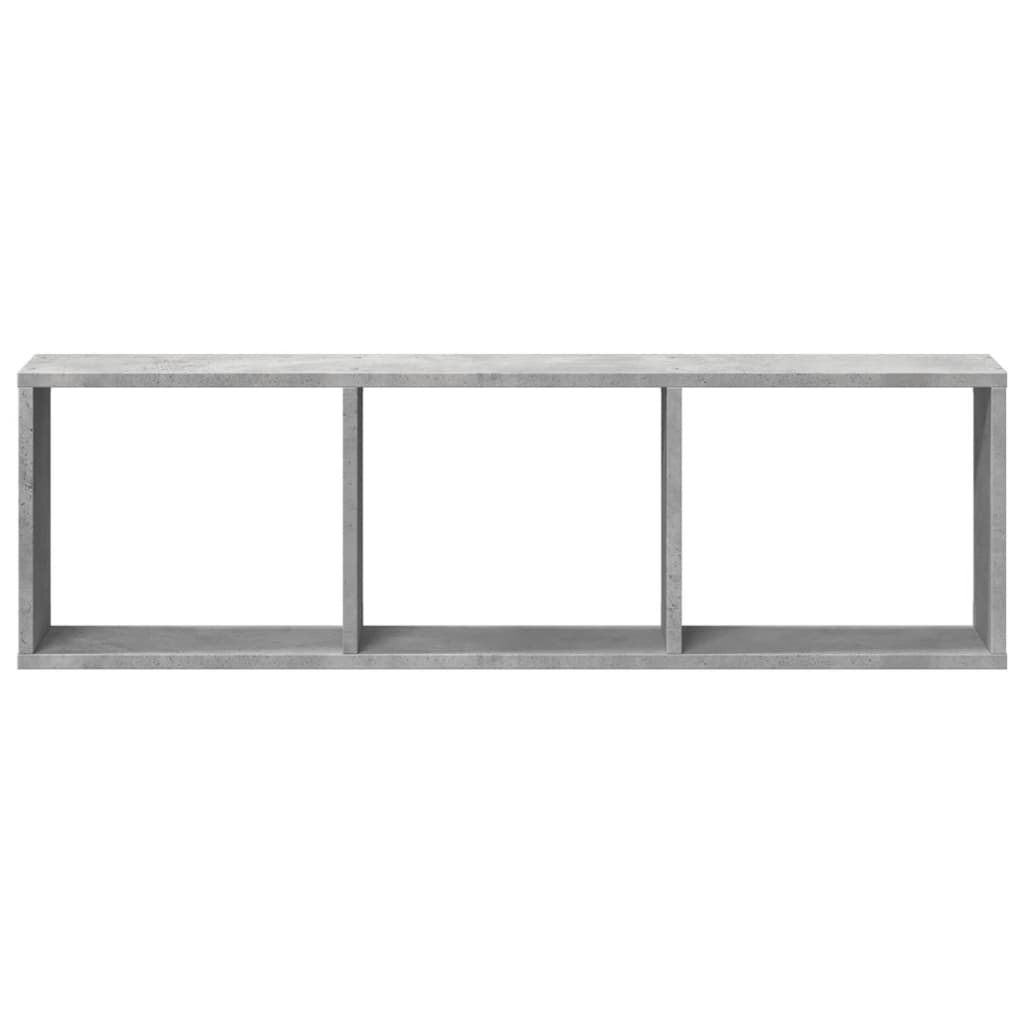 vidaXL Wandschrank 100x16x30 cm Betongrau Holzwerkstoff