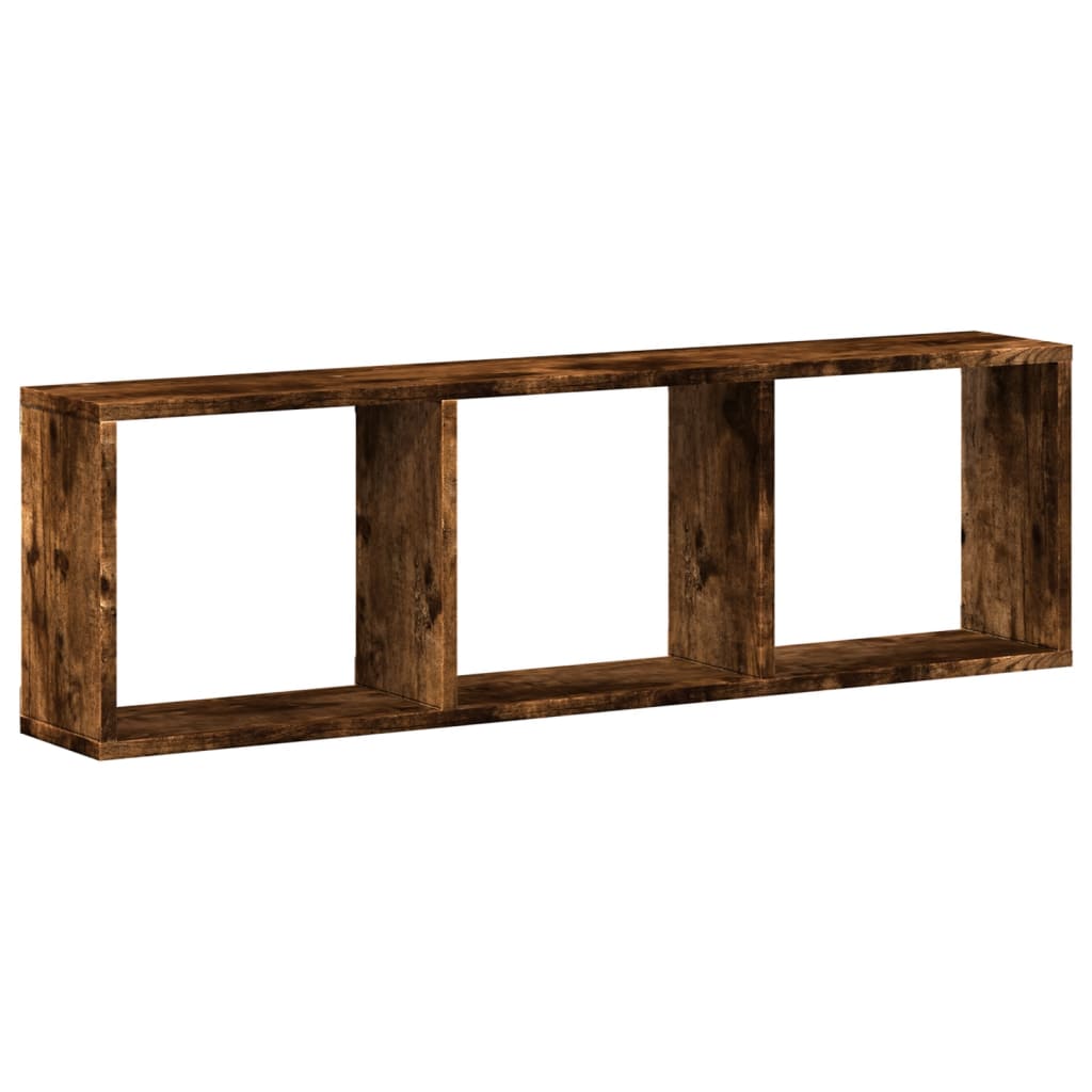 vidaXL Wandschrank 100x16x30 cm Räuchereiche Holzwerkstoff