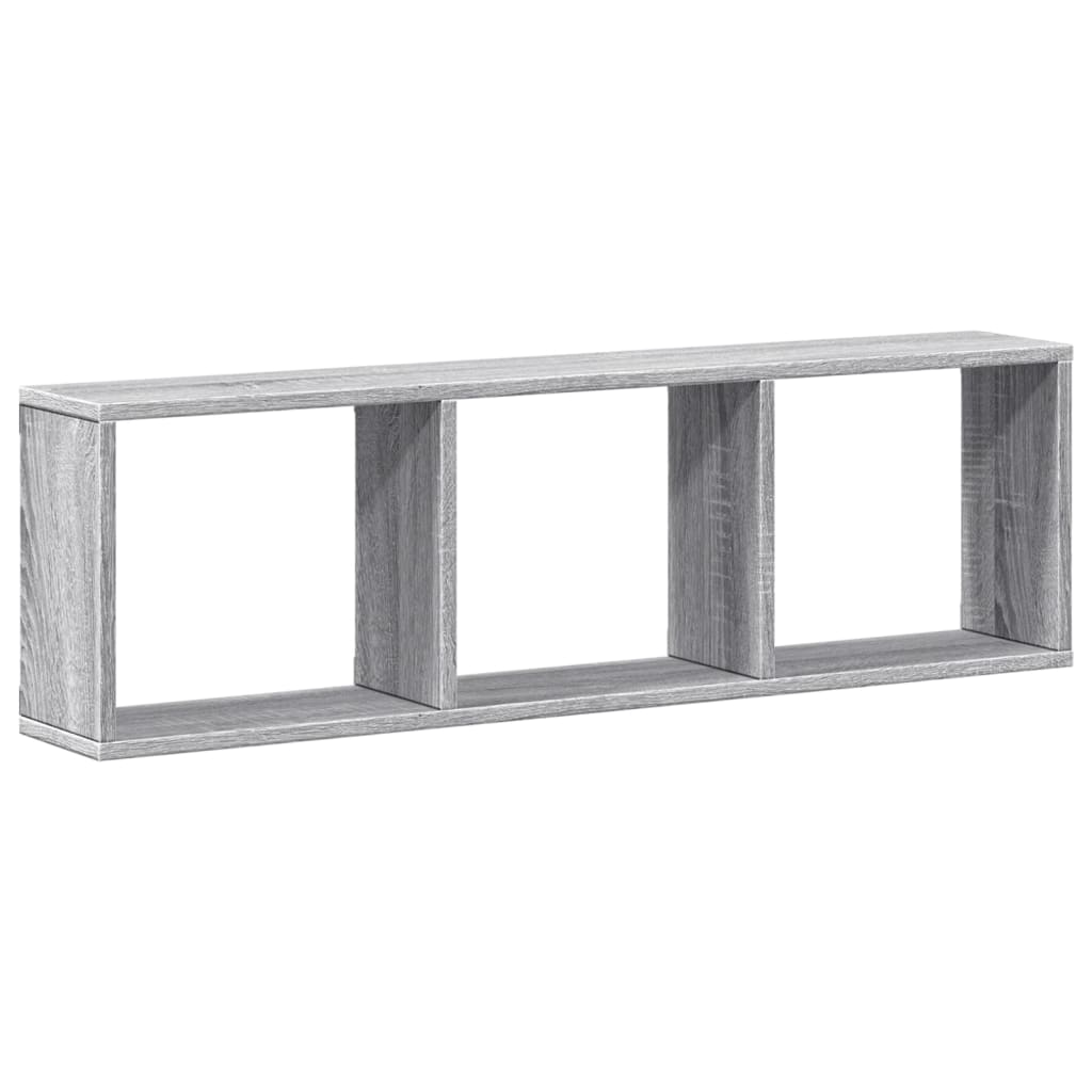 vidaXL Wandschrank 100x16x30 cm Grau Sonoma Holzwerkstoff