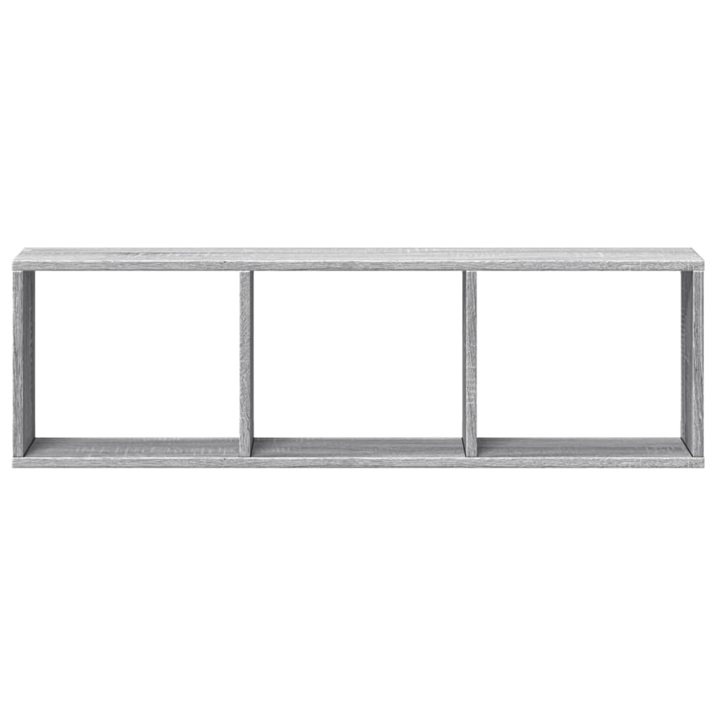 vidaXL Wandschrank 100x16x30 cm Grau Sonoma Holzwerkstoff