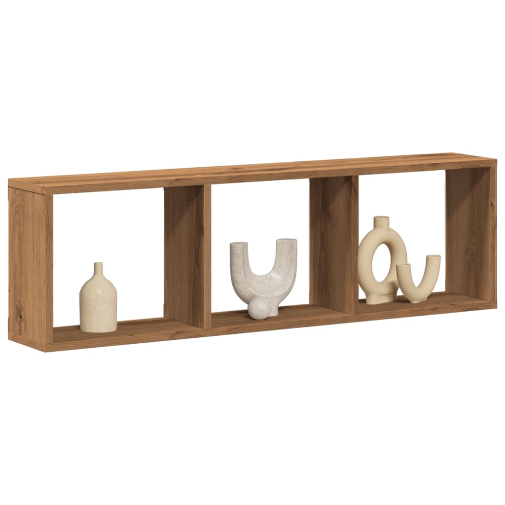 vidaXL Wandschrank 100x16x30 cm Artisan-Eiche Holzwerkstoff