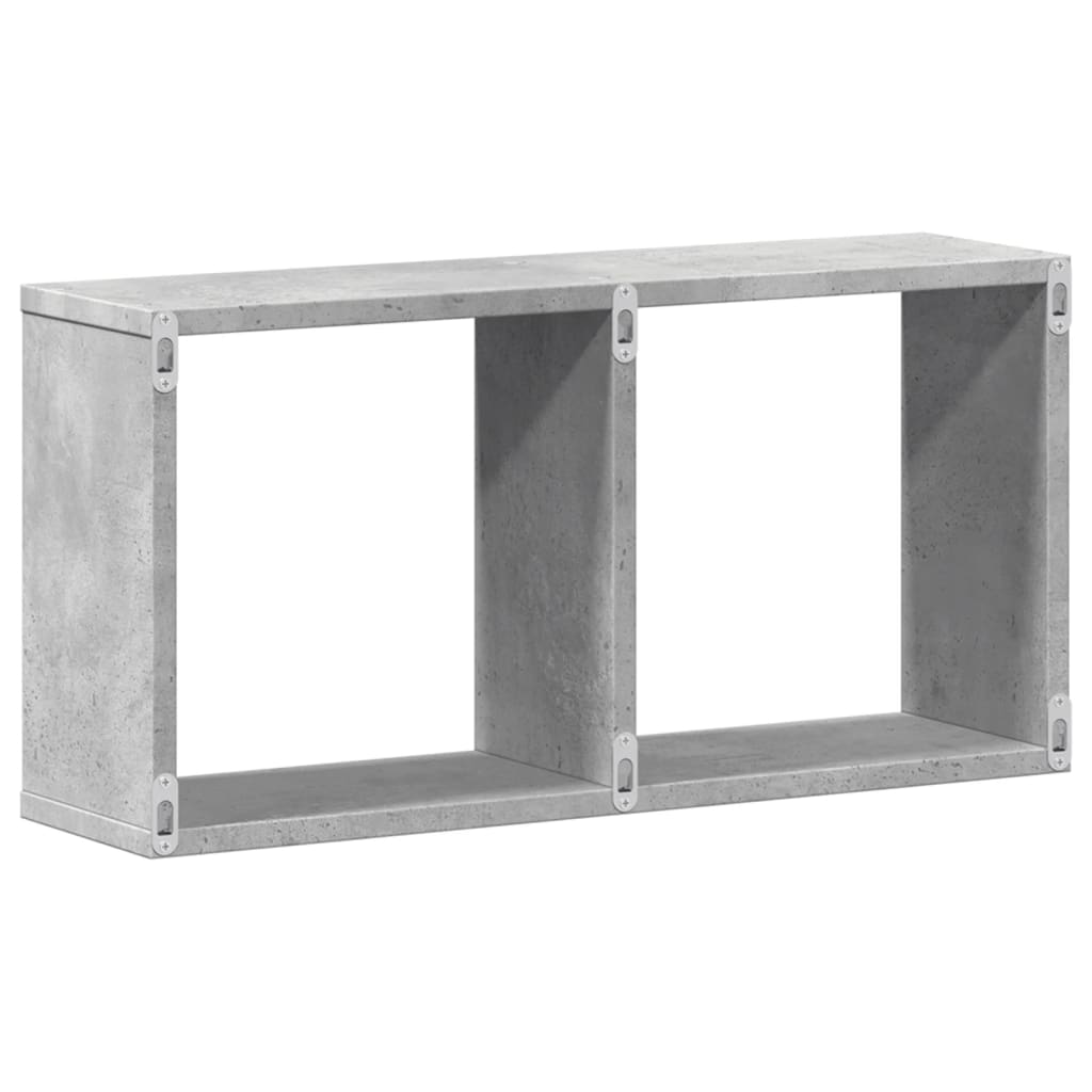 vidaXL Wandschrank 60x16x30 cm Betongrau Holzwerkstoff