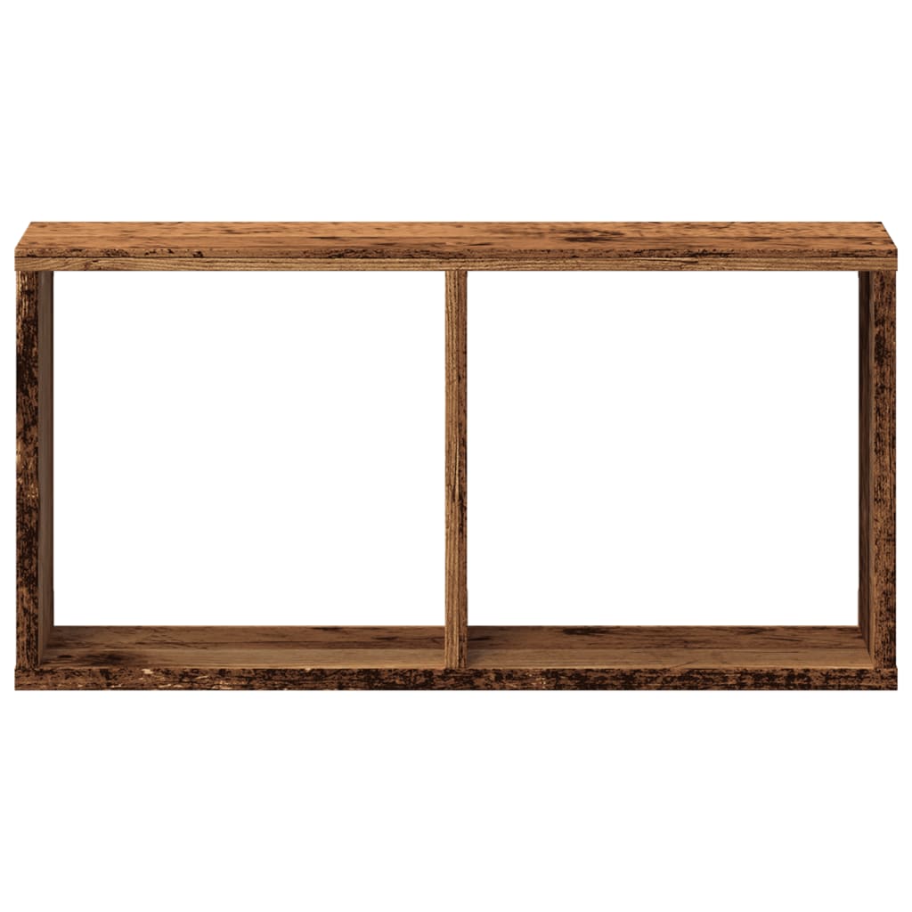 vidaXL Wandschrank 60x16x30 cm Altholz-Optik Holzwerkstoff