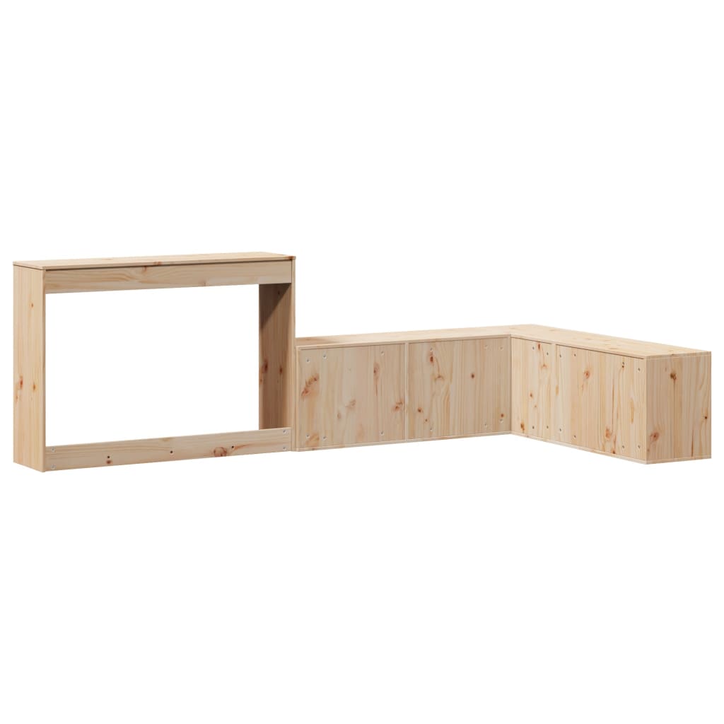 vidaXL Nachttisch mit Schreibtisch 232x112x75 cm Massivholz Kiefer