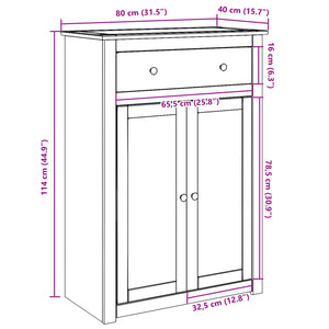 Schuhschrank Panama 80x40x114 cm Massivholz Kiefer