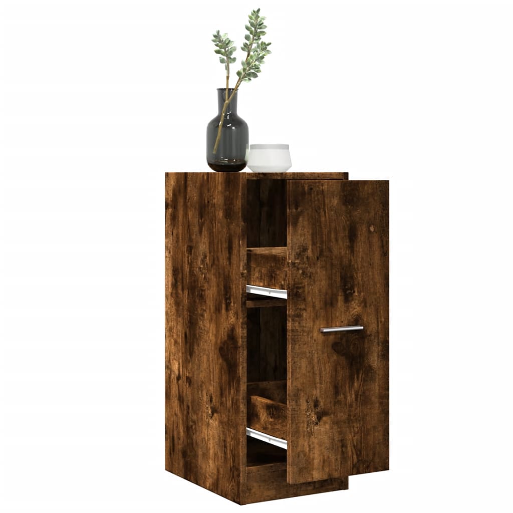 vidaXL Apothekerschrank Räuchereiche 30x41x77,5 cm Holzwerkstoff