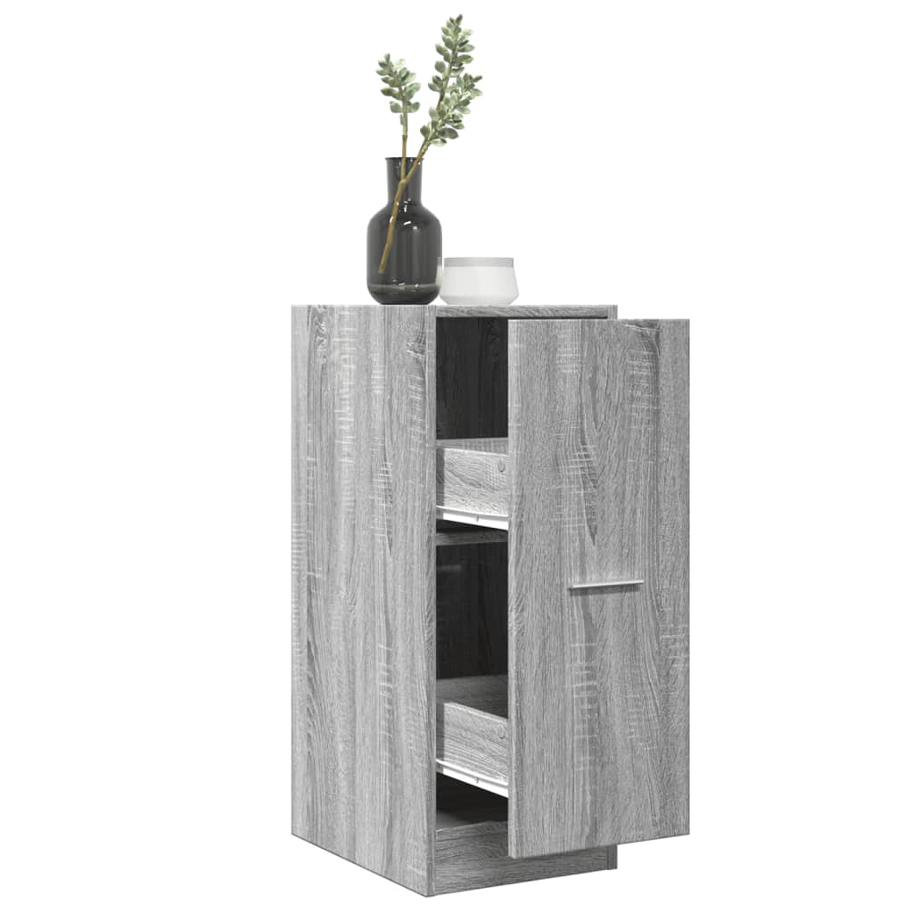 vidaXL Apothekerschrank Grau Sonoma 30x41x77,5 cm Holzwerkstoff