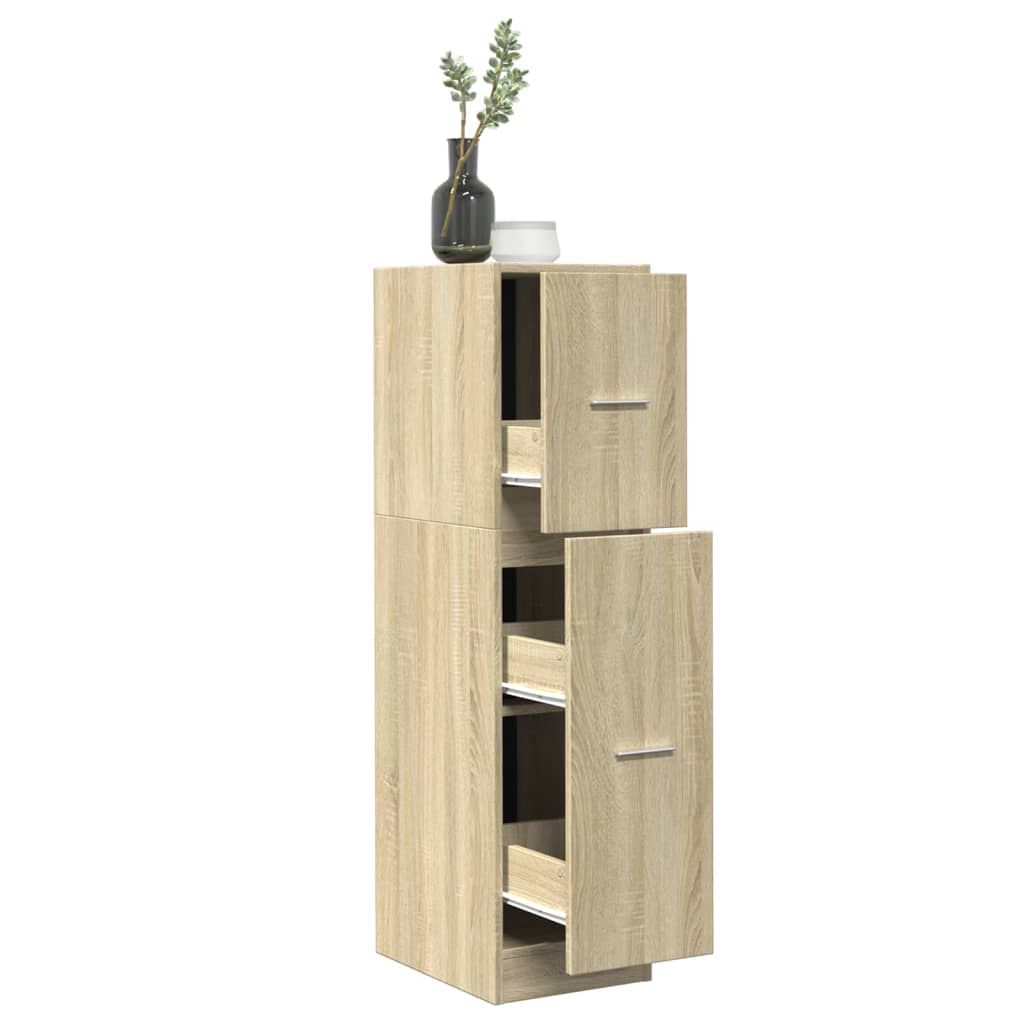 vidaXL Apothekerschrank Sonoma-Eiche 30x41x118 cm Holzwerkstoff