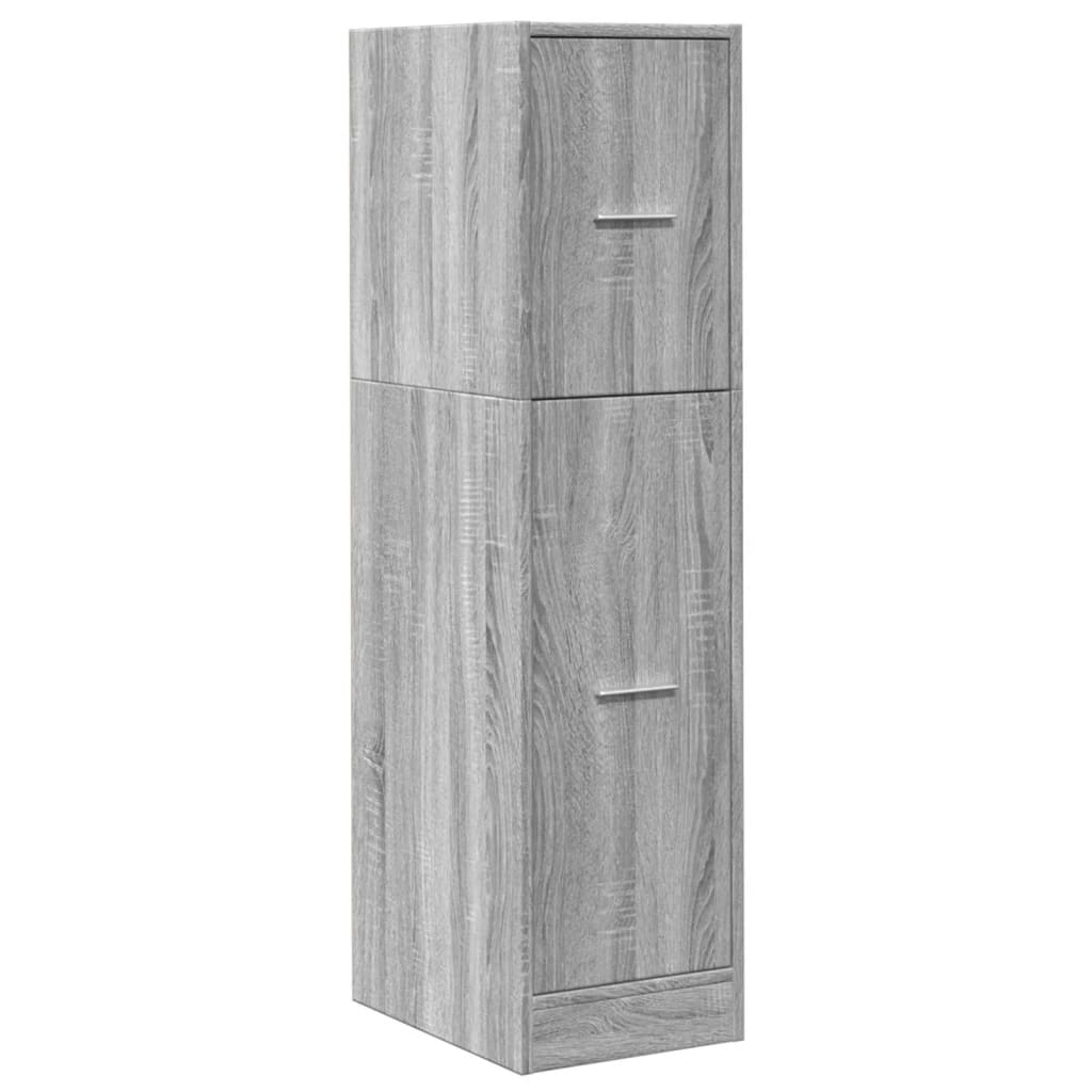 vidaXL Apothekerschrank Grau Sonoma 30x41x118 cm Holzwerkstoff