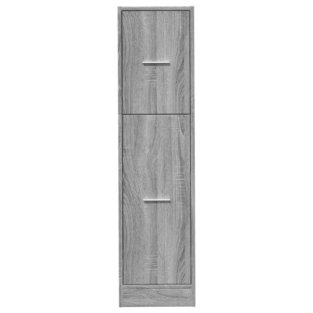 vidaXL Apothekerschrank Grau Sonoma 30x41x118 cm Holzwerkstoff