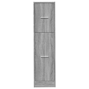 vidaXL Apothekerschrank Grau Sonoma 30x41x118 cm Holzwerkstoff