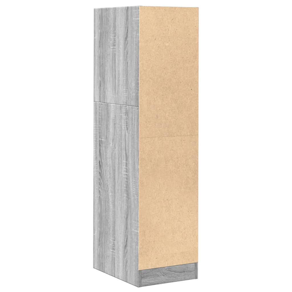 vidaXL Apothekerschrank Grau Sonoma 30x41x118 cm Holzwerkstoff