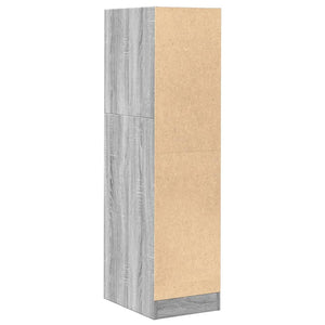 vidaXL Apothekerschrank Grau Sonoma 30x41x118 cm Holzwerkstoff