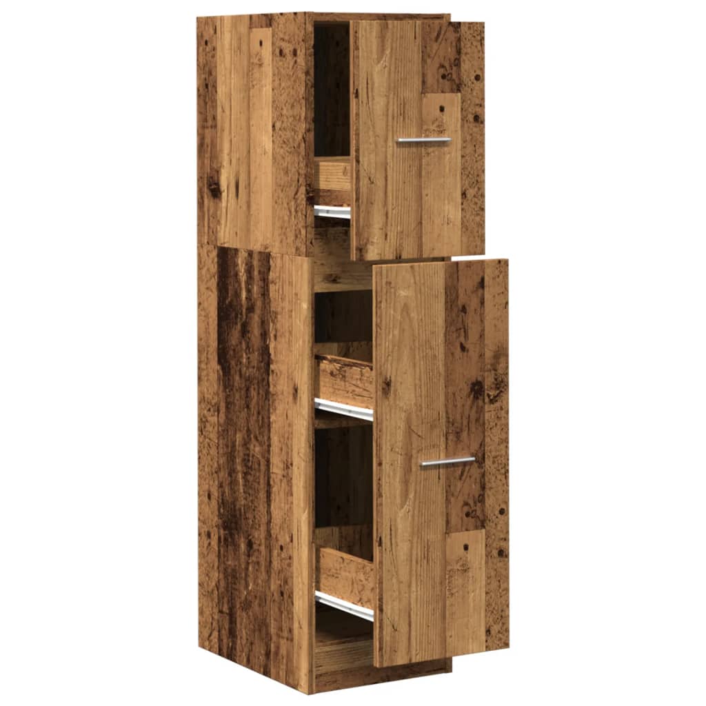 vidaXL Apothekerschrank Altholz-Optik 30x41x118 cm Holzwerkstoff