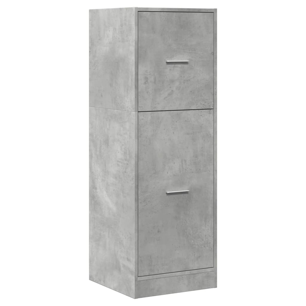 vidaXL Apothekerschrank Betongrau 40x41x118 cm Holzwerkstoff