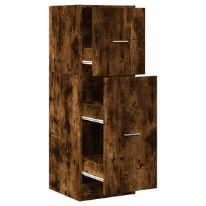 vidaXL Apothekerschrank Räuchereiche 40x41x118 cm Holzwerkstoff