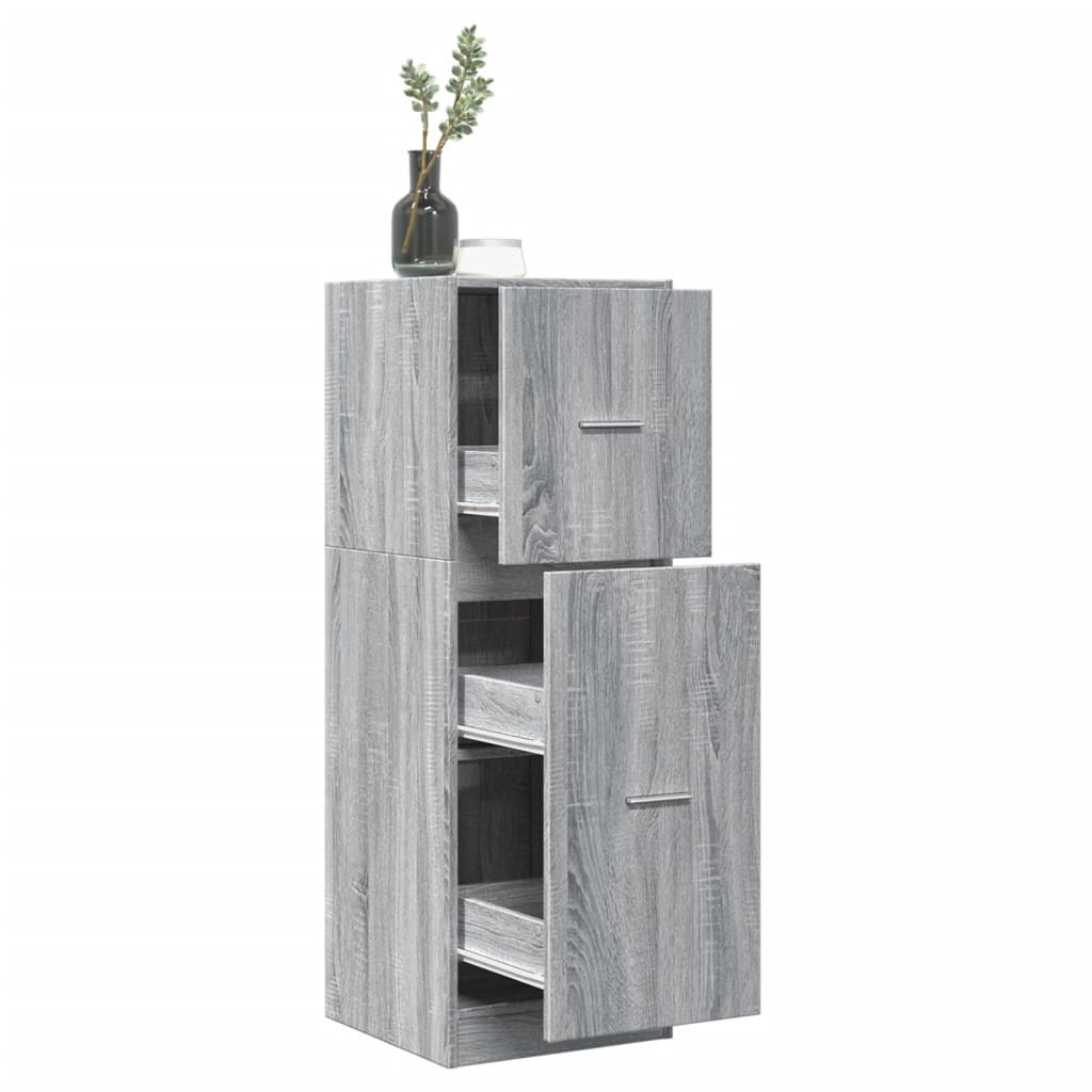 vidaXL Apothekerschrank Grau Sonoma 40x41x118 cm Holzwerkstoff