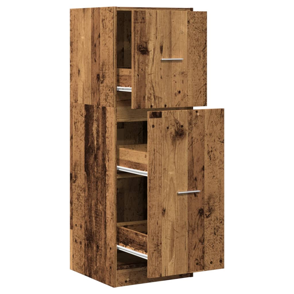 vidaXL Apothekerschrank Altholz-Optik 40x41x118 cm Holzwerkstoff