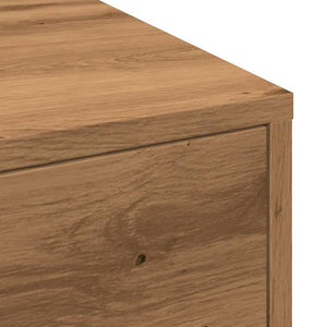 Badschrank Schmal mit Rollen Artisan-Eiche Holzwerkstoff VIDAXL