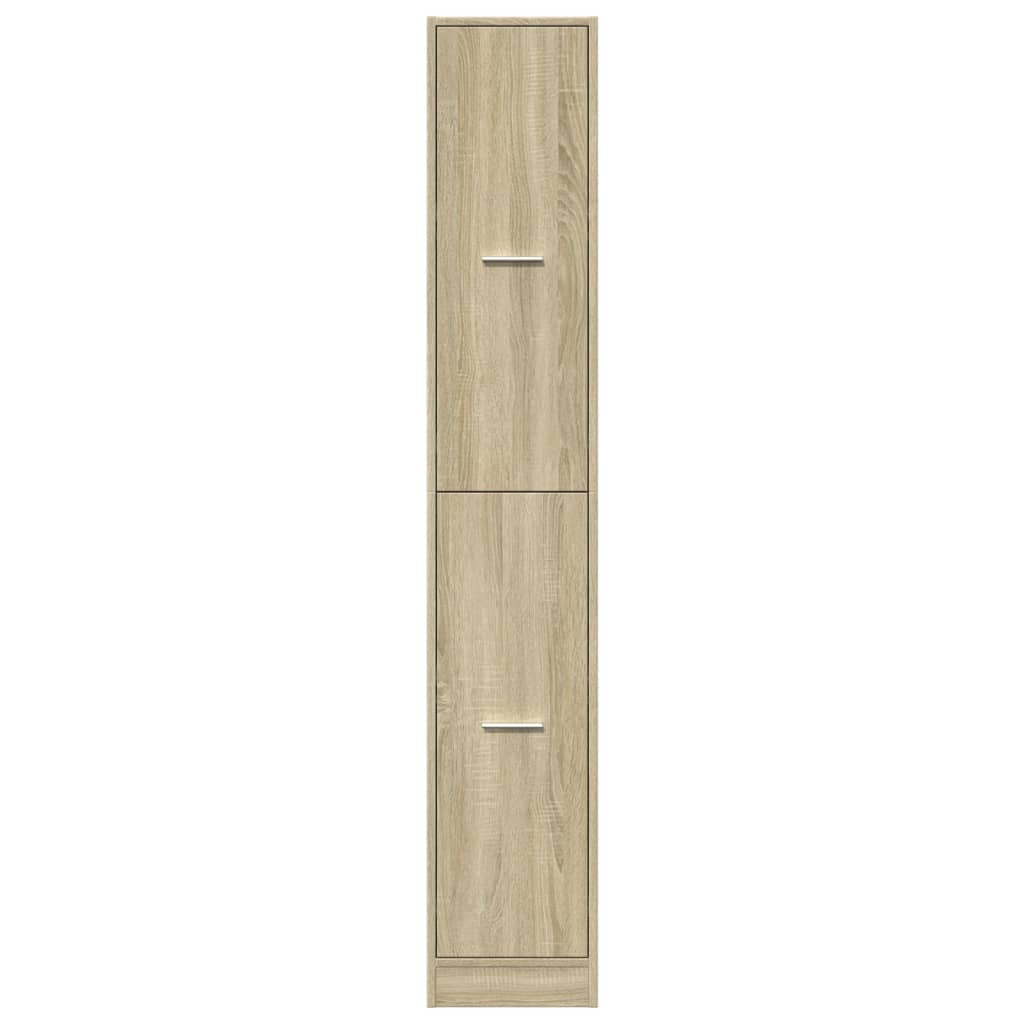 vidaXL Apothekerschrank Sonoma-Eiche 30x41x174,5 cm Holzwerkstoff