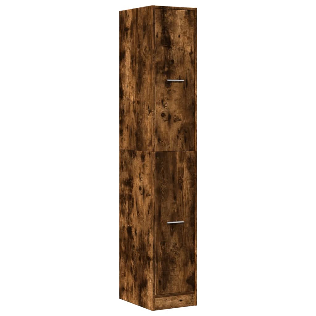 vidaXL Apothekerschrank Räuchereiche 30x41x174,5 cm Holzwerkstoff